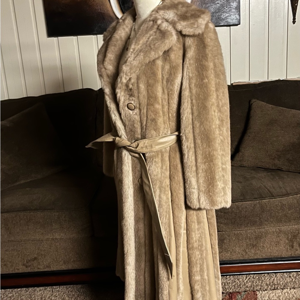 Jet Set California ~ Women’s Size 12 ~ Vintage (1970’s) ~ Dress Fur Coat ~ New - Picture 10 of 16